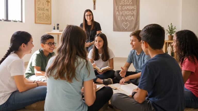 Imagem de um encontro da catequese de perseverança