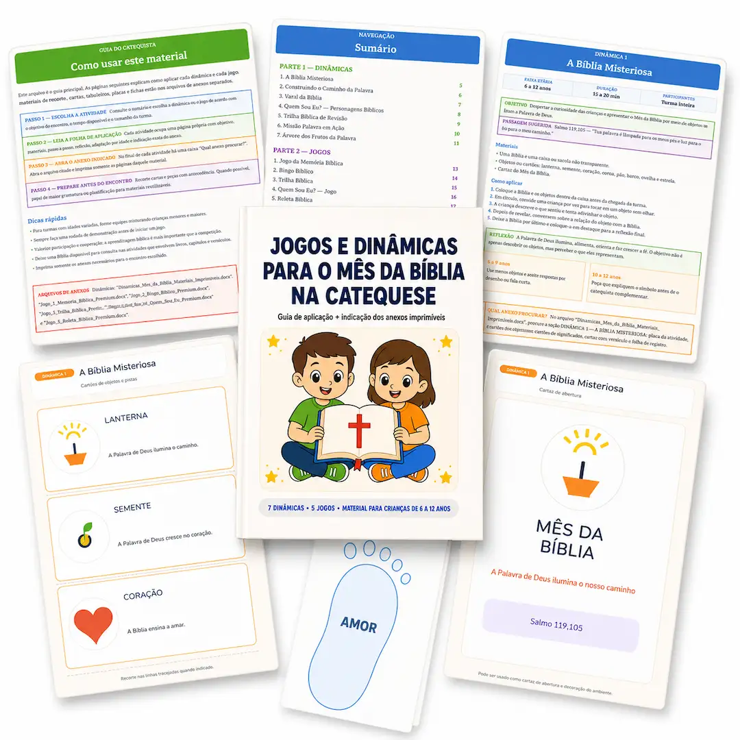Kit de jogos e dinâmicas para catequese