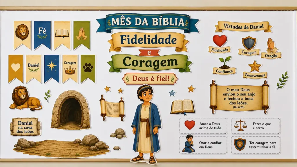 Mural livro de daniel montado