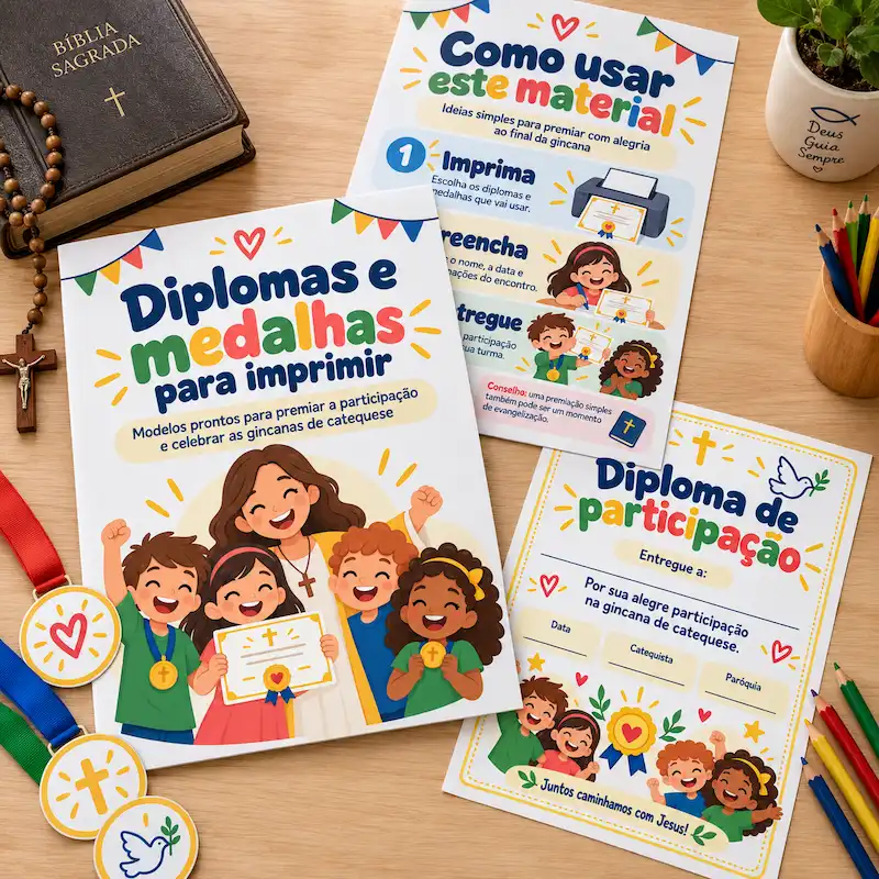 Diplomas e Medalhas para Imprimir