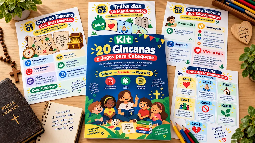 Kit de jogos e dinâmicas para catequese