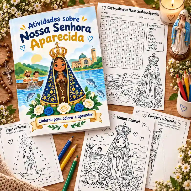 Caderno de atividades sobre Nossa Senhora Aparecida