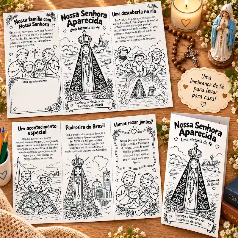Folder da História de Nossa Senhora Aparecida