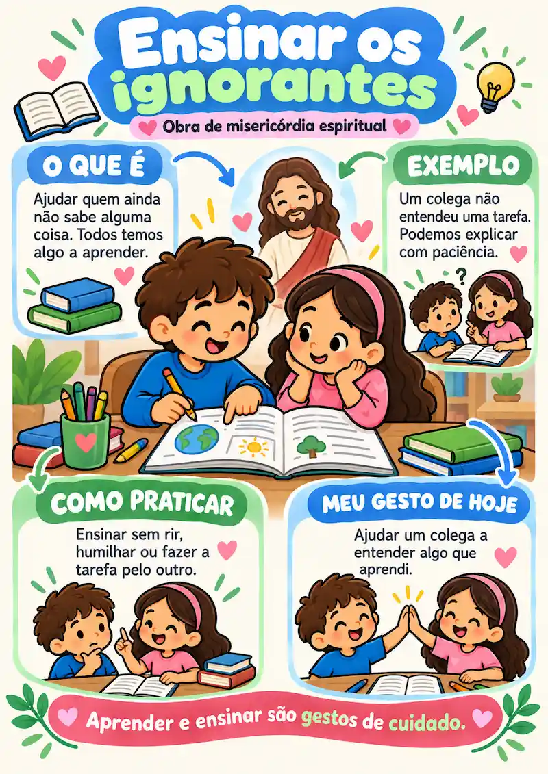 Mapas ilustrados das obras de misericórdia — exemplo 2
