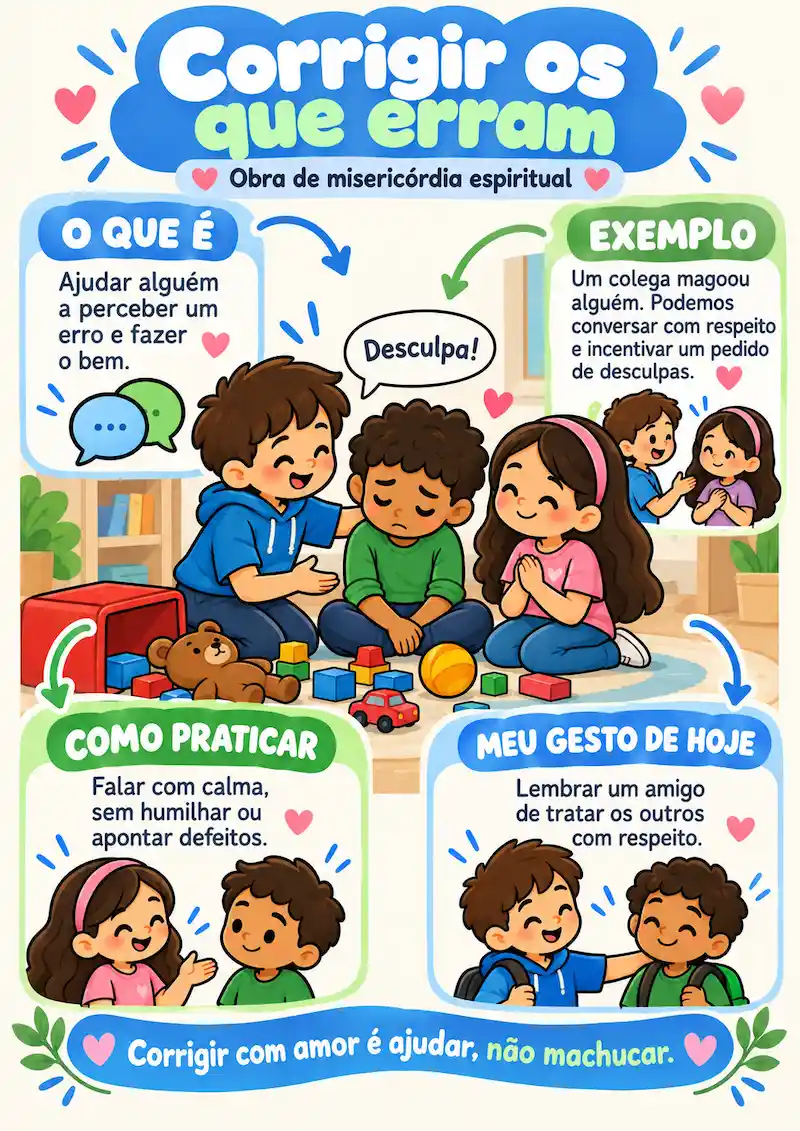Mapas ilustrados das obras de misericórdia — exemplo 3